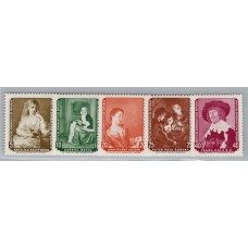 ALEMANIA ORIENTAL DDR 1959 Yv 408/11 SERIE COMPLETA DE ESTAMPILLAS NUEVAS MINT 9 EUROS PINTURAS